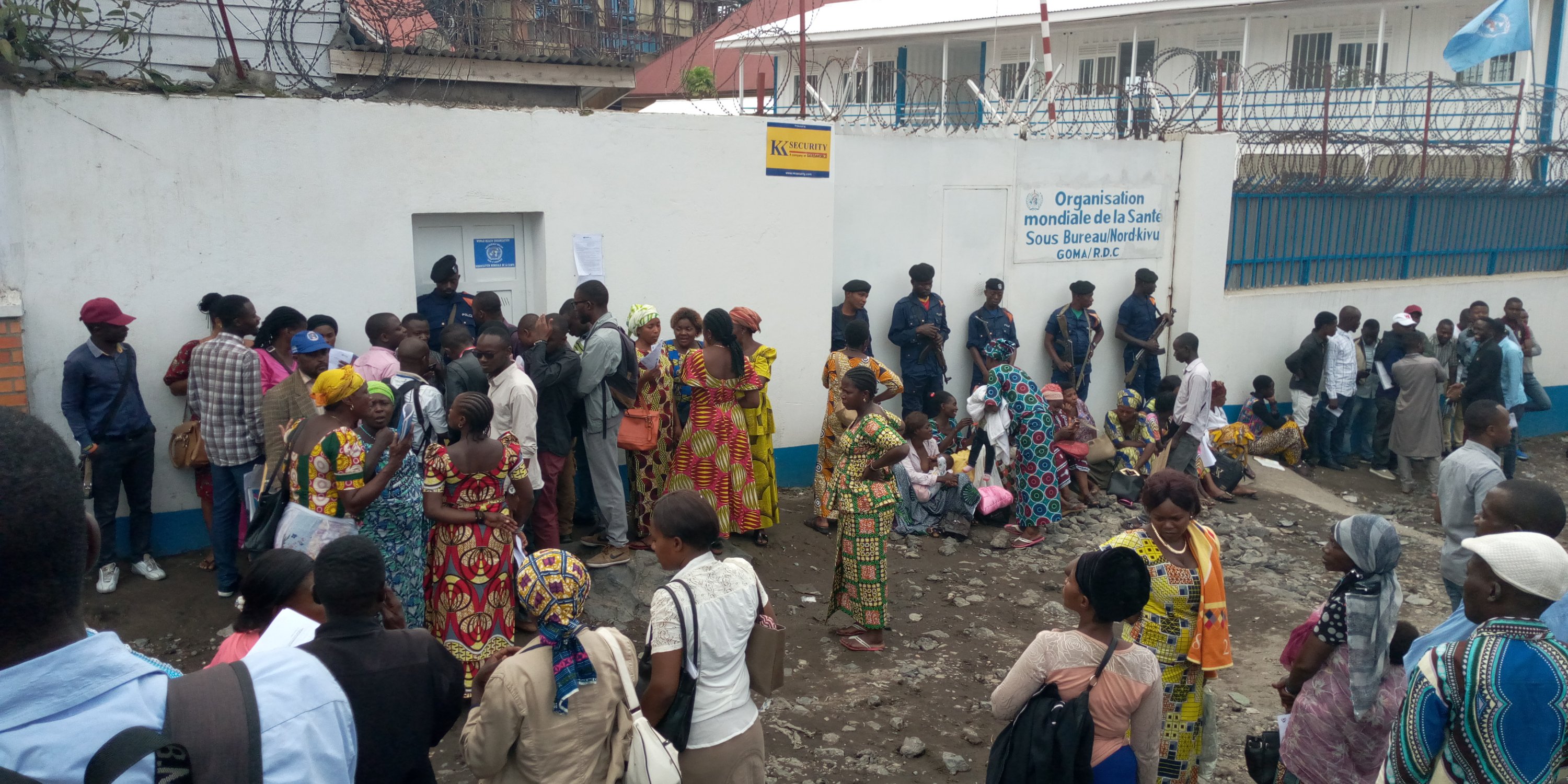 GOMA : Manifestation des prestataires de santé engagés dans la riposte contre Ebola