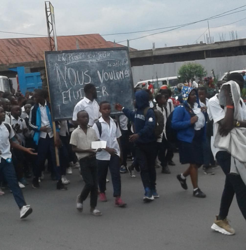 Goma : Les élèves à leur tour expriment leur ras le bol à propos de la grève des enseignants