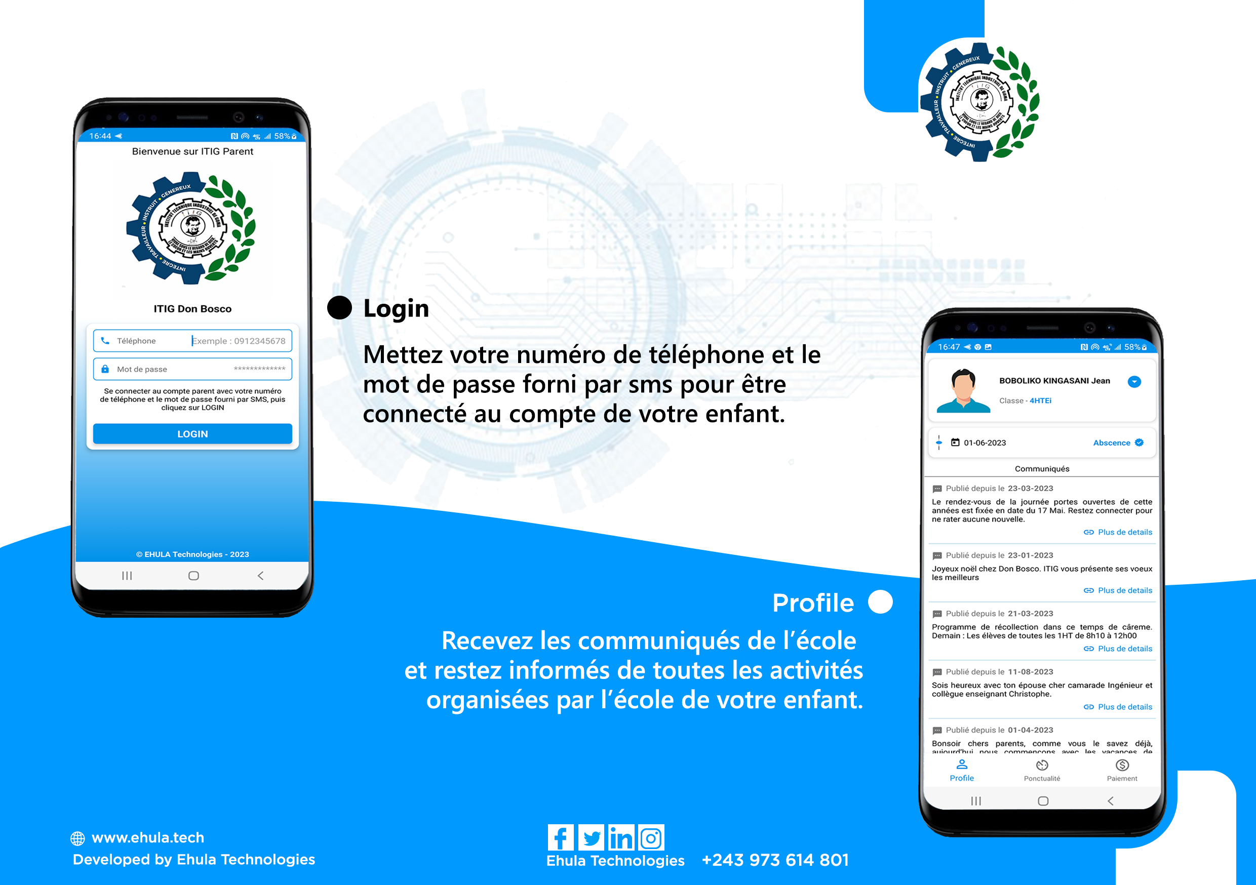 Goma :  » Chik soft  » ce logiciel de EHULA technologies pour la gestion des écoles